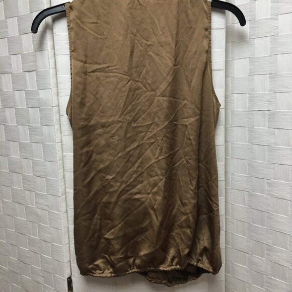 boston proper gold satin blouse size 12 - Picture 8 of 13